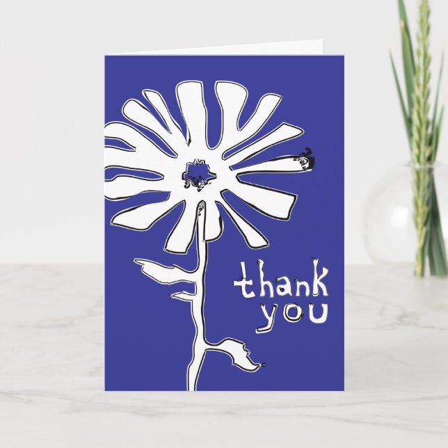 Vielen Dank Blume Dankeskarte (Vorderseite)