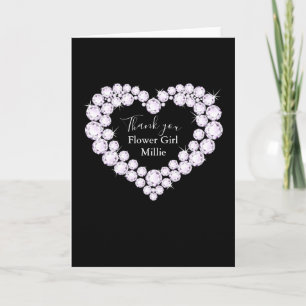 Vielen Dank Blume Mädchen Diamantenkarte Dankeskarte