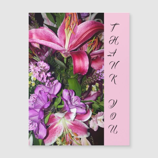 Vielen Dank Blume Magnetkarte (Vorderseite)