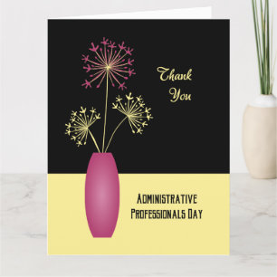 Vielen Dank Blume Verwaltungspersonal Tag Dankeskarte