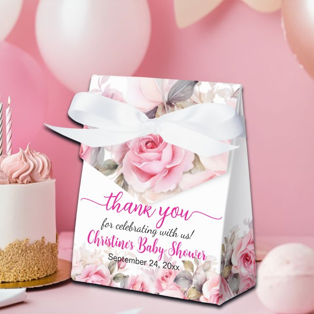 Vielen Dank Blush Rose Baby Dusche Geschenkschachtel (Von Creator hochgeladen)