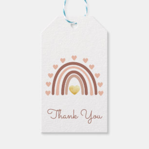 Vielen Dank Boho Rainbow Blush Geschenktasten Geschenkanhänger