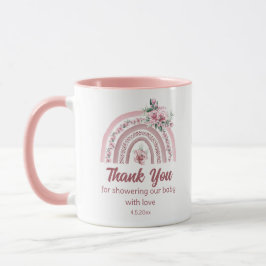 Vielen Dank Boho rosa Regenbogen botanische Babydu Tasse