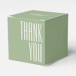 Vielen Dank, Bold Typografy Sage Green White Geschenkschachtel