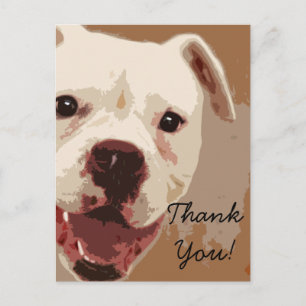 Vielen Dank Boxer Dog Art Postkarte