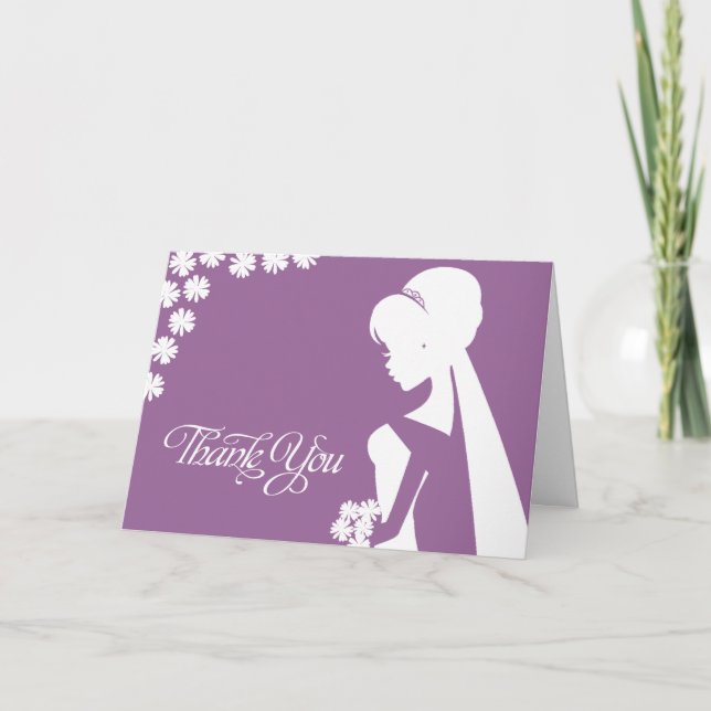 Vielen Dank Bridesmaid Bridal Blume Wedding Card Dankeskarte (Vorderseite)