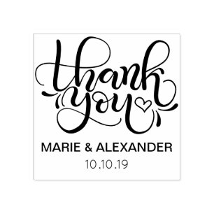 Vielen Dank Briefmarke - Hochzeit - Engagement für Gummistempel