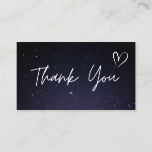 Vielen Dank, Burgundy Night Sky Kosmic Galaxy Tren Visitenkarte