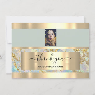 Vielen Dank Business Insert Foto Gold Marmor Smoky Einladung
