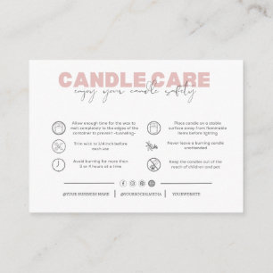 Vielen Dank, Candle Business Care Instruktionen Telefonnummerkarte