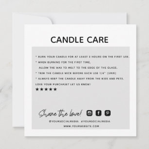 Vielen Dank, Candle Care bestellen Sie Business Ca Dankeskarte
