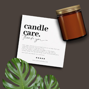 Vielen Dank Candle Care Modern Business Card Dankeskarte