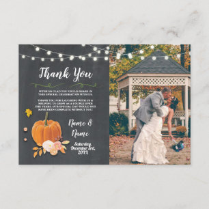 Vielen Dank Card Foto Pumpkin Lights Jar Chalk Einladung