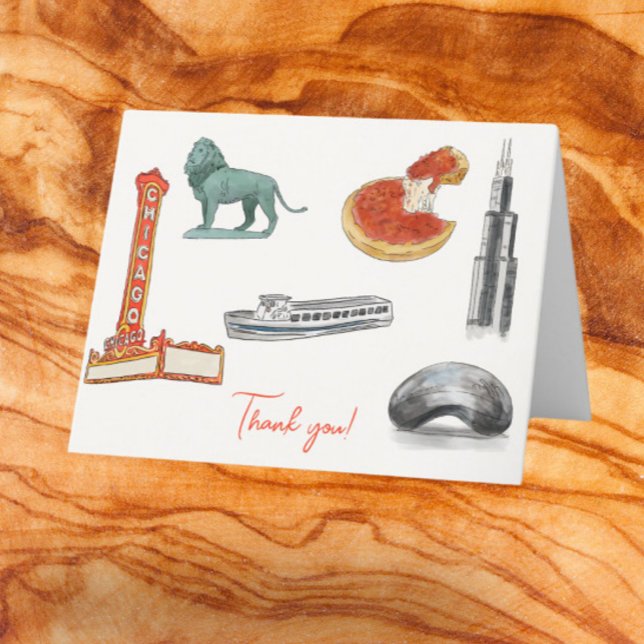 Vielen Dank, Card für die Hochzeit in Chicago Dankeskarte (Von Creator hochgeladen)