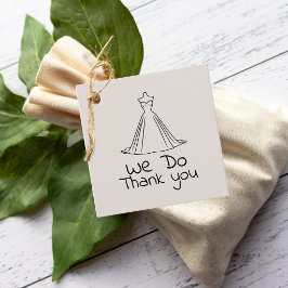 Vielen Dank Card Hochzeitskleid Silhouette Collect Geschenkanhänger