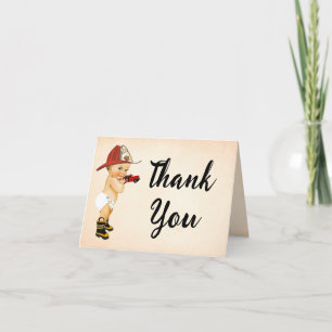Vielen Dank Card Kleiner Feuerwehrkinderdusche Dankeskarte