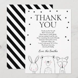 Vielen Dank Card Safari Animals Baby Dusche Geburt Einladung