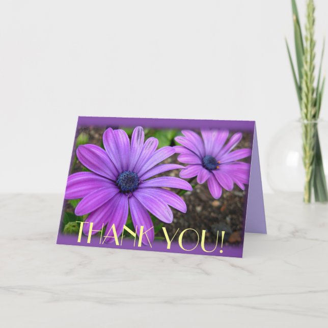 Vielen Dank Cards Daisies Blume Custom Gruß Ca Dankeskarte (Vorderseite)