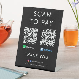 Vielen Dank Cash App Venmo Scan zu bezahlen QR Cod Sockelschild