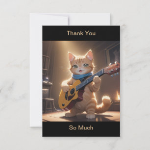 Vielen Dank, Cat Playing Guitar Dankeskarte