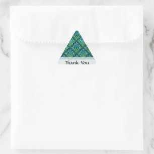 Vielen Dank Celtic Knot - Blue Green Vielen Dank Dreieckiger Aufkleber