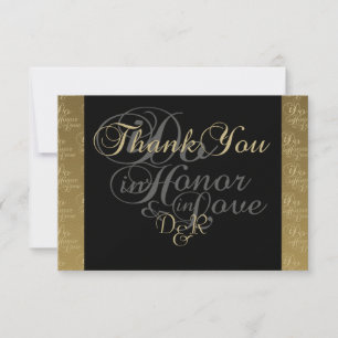 Vielen Dank Champagne Damask Cards Dankeskarte