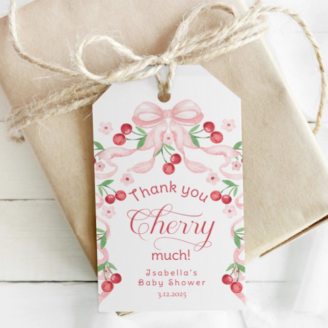 Vielen Dank Cherry Much Cherry auf der oberen Baby Geschenkanhänger (Von Creator hochgeladen)