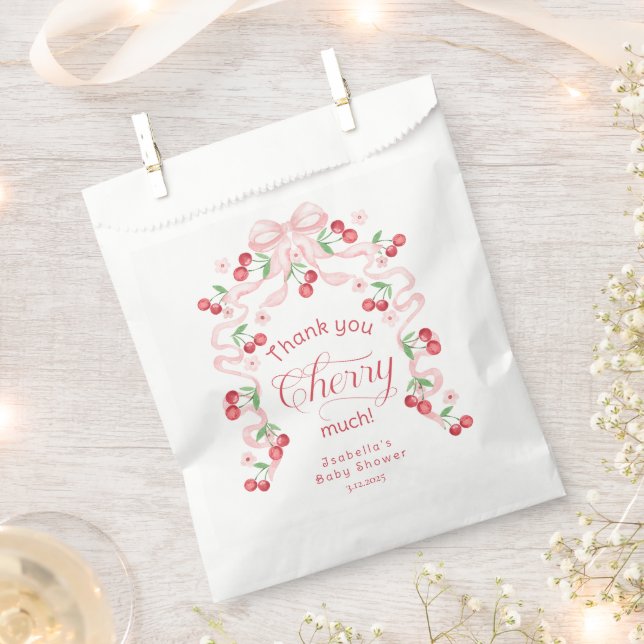 Vielen Dank, Cherry Much Cherry oben Danke Karte Geschenktütchen (Ausgeschnitten)