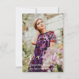 Vielen Dank chic Kalligraphie Fotos Abschluss-Kart
