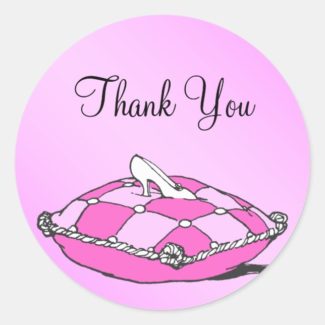 Vielen Dank Cinderella Slipper Pink Sticker (Vorderseite)