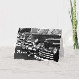 Vielen Dank, Classic Cars Grußkarte Dankeskarte