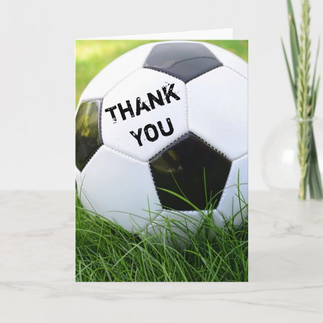 Vielen Dank, Classic Soccer Ball Dankeskarte (Vorderseite)