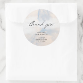 Vielen Dank, Cloud 9 Pastel Gradient Brautparty Runder Aufkleber
