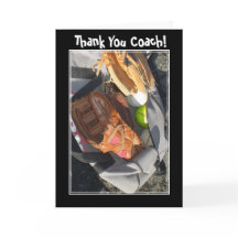 Vielen Dank Coach Baseball Mitt Grußkarte