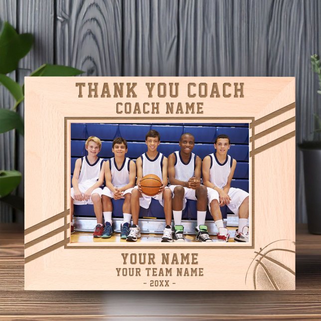 Vielen Dank Coach Basketball Spieler Name Team Spo Geätzte Rahmen (Von Creator hochgeladen)