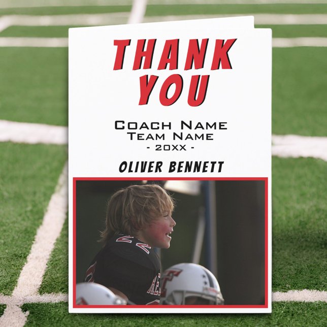 Vielen Dank Coach Card mit Foto Dankeskarte (Von Creator hochgeladen)