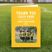 Vielen Dank Coach Card mit Team Name Foto