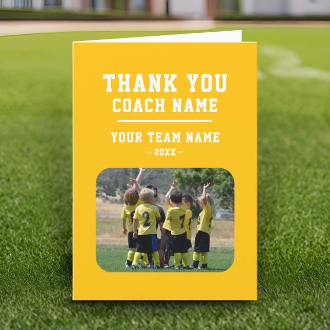 Vielen Dank Coach Card mit Team Name Foto Dankeskarte (Von Creator hochgeladen)
