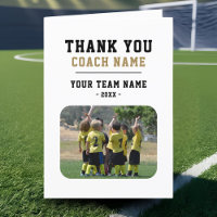 Vielen Dank Coach Card mit Team Name Foto