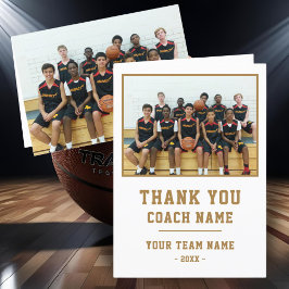 Vielen Dank Coach Card Team Name Foto Dankeskarte