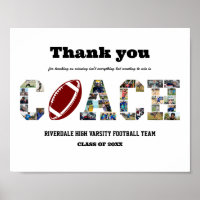 Vielen Dank Coach Football Team Foto Collage