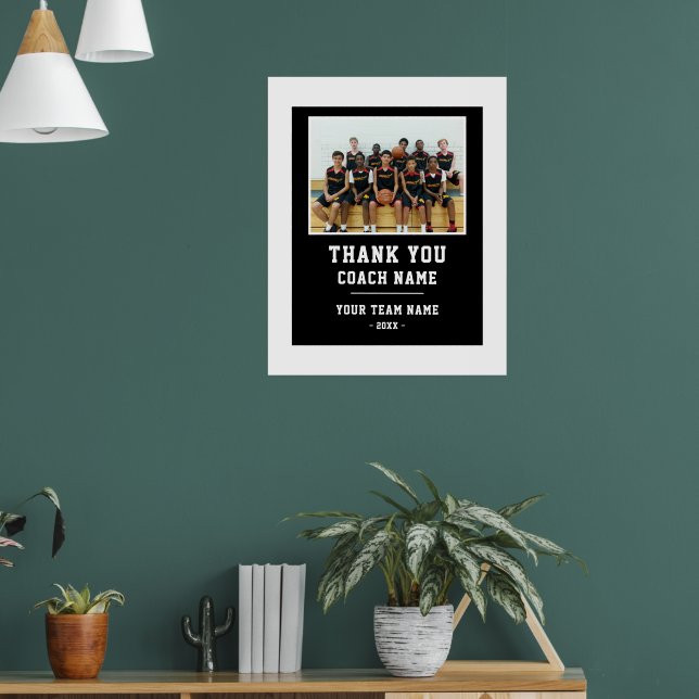 Vielen Dank Coach Team Name Foto Poster (Wohnzimmer 1)