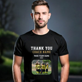 Vielen Dank Coach Team Name Foto T-Shirt