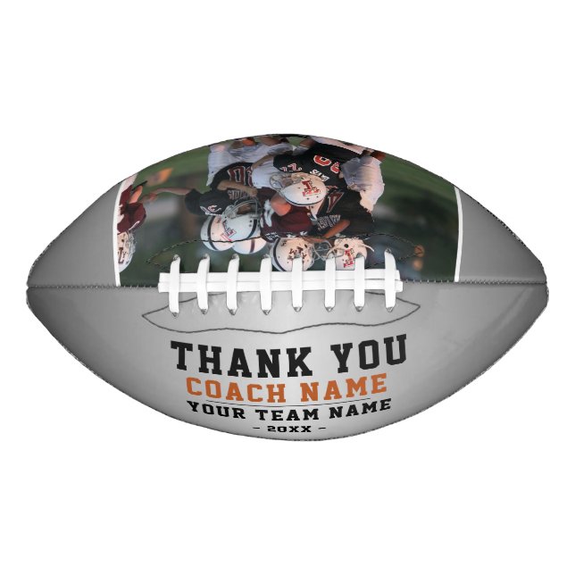 Vielen Dank Coach Team Name Silver Foto Football (Vorderseite)