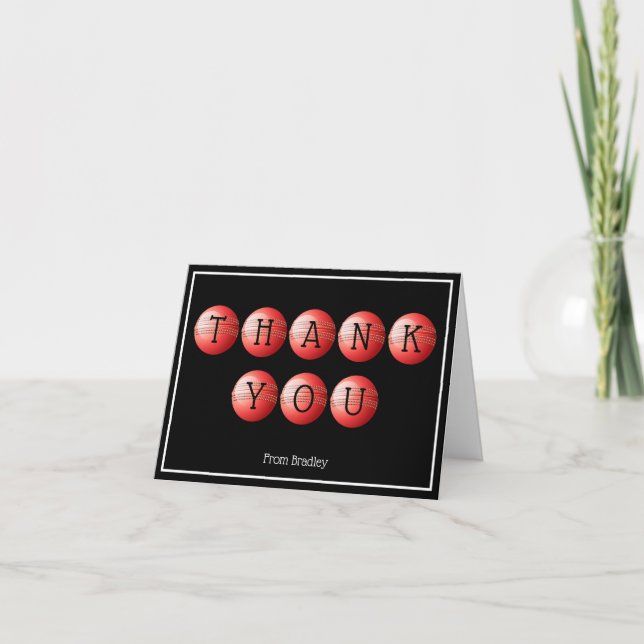 Vielen Dank Cricket Custom Personalisiert Dankeskarte (Vorderseite)