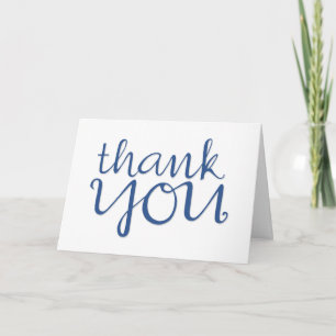 Vielen Dank Cursive Blue 2 Card Dankeskarte