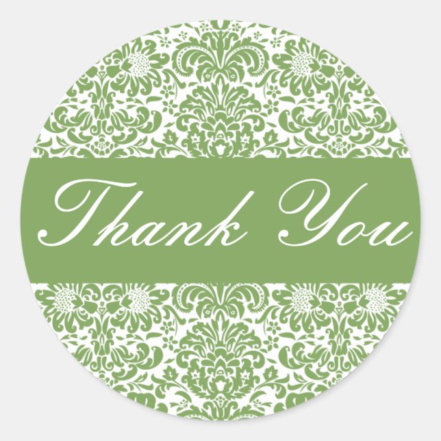 Vielen Dank, Damask Envelope Sticker Siegel (Vorderseite)