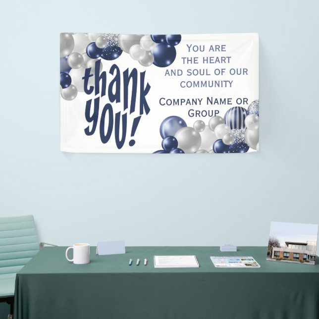 Vielen Dank Dankeschön Mitarbeiter Volunteer Ballo Banner (Messeveranstaltung)