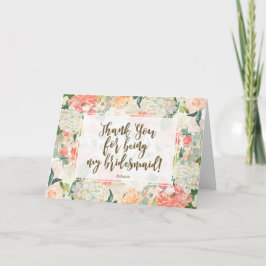 Vielen Dank, dass du meine Bridesmaid-Karte warst Dankeskarte