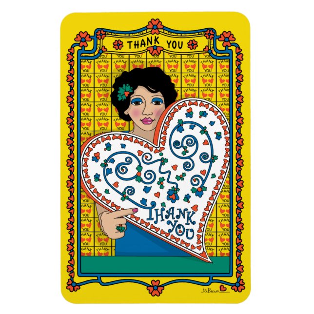 Vielen Dank, dass Sie_B_4x6 Kühlschrank Magnet (Vertikal)